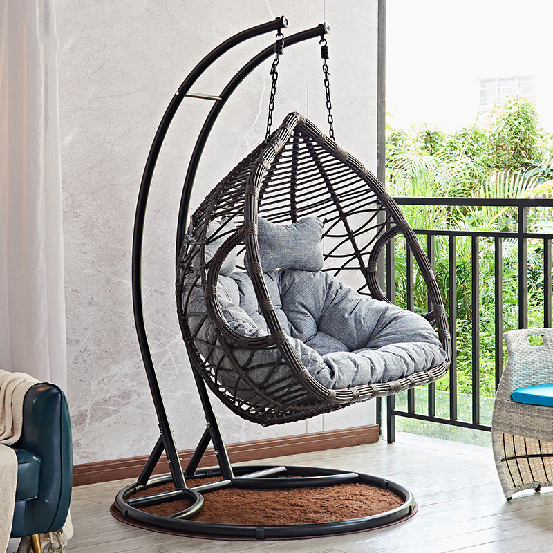 Outdoor Synthetic Rattan Swing Egg Chair