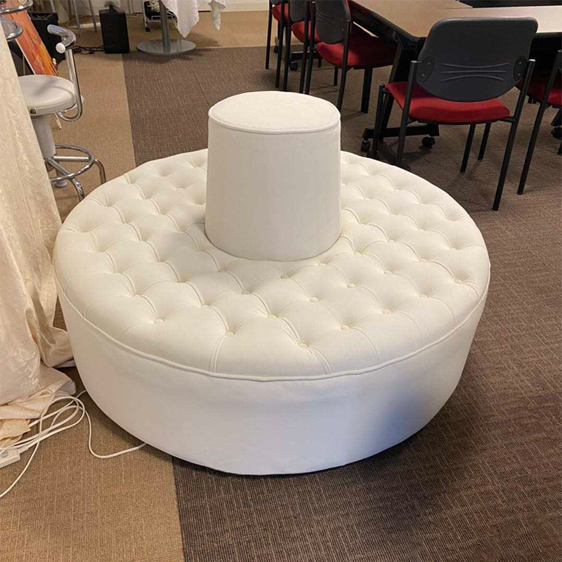 New model product hotel circular modern living room tufted round velvet sectional button-tufted sofa