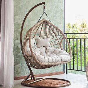 Outdoor Synthetic Rattan Swing Egg Chair