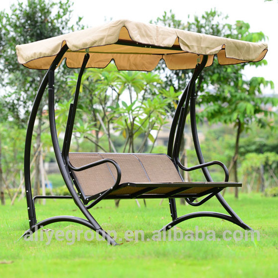 3 Seat Outdoor Hanging Swing Chair for Adults with Canopy