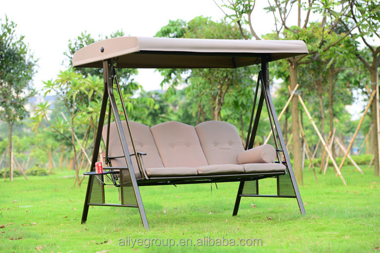 3 Seat Outdoor Hanging Swing Chair for Adults with Canopy