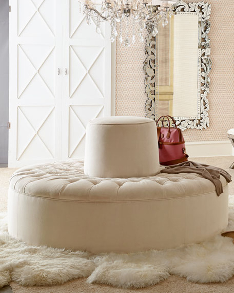 New model product hotel circular modern living room tufted round velvet sectional button-tufted sofa