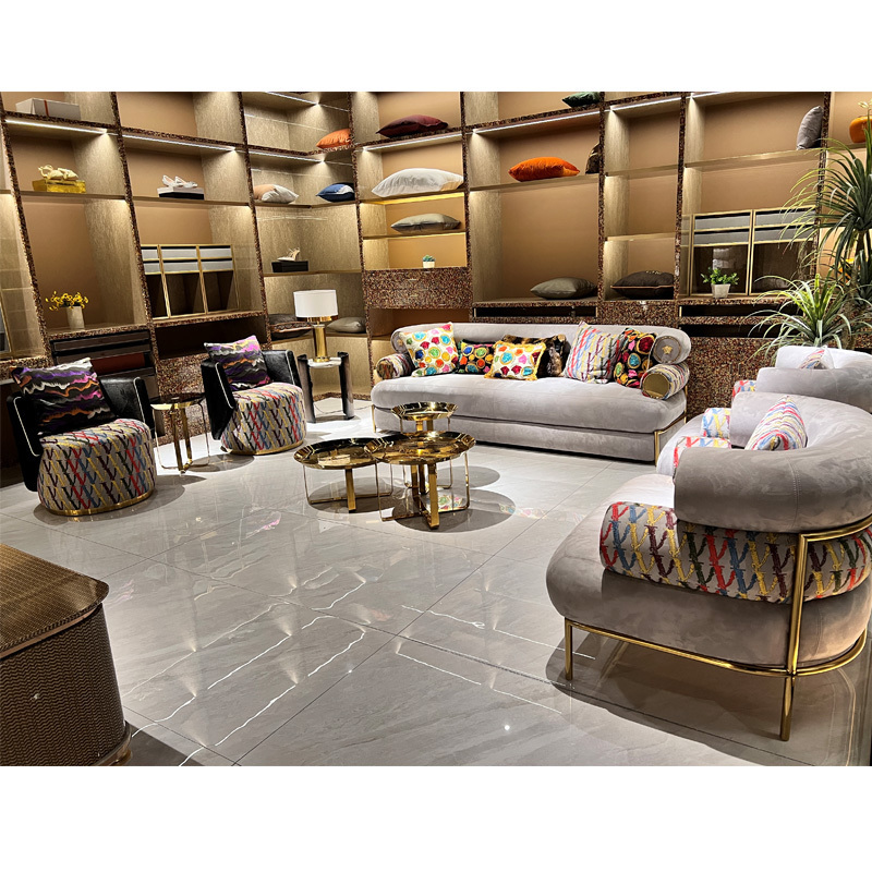 Customization italian design luxury leather sofa living room furniture set modular sectional fabric 1+2+3 lounge sofa