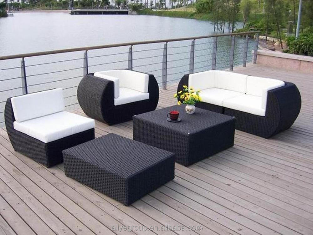 Hotel commercial sofa set white rattan outdoor furniture and swivel glider chair