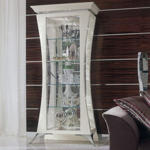 BL11309A-Classic italian style small showcase luxury wooden glass display cabinet