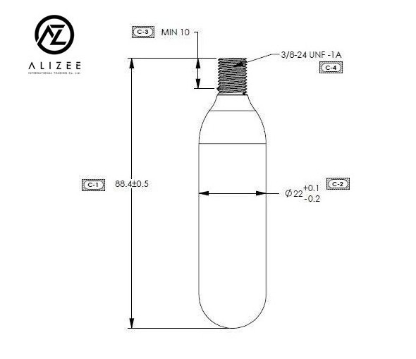 16g 20g 24g 25g mini co2 gas tanks cylinders cartridge capsules canisters refill seamless for co2 bike pump