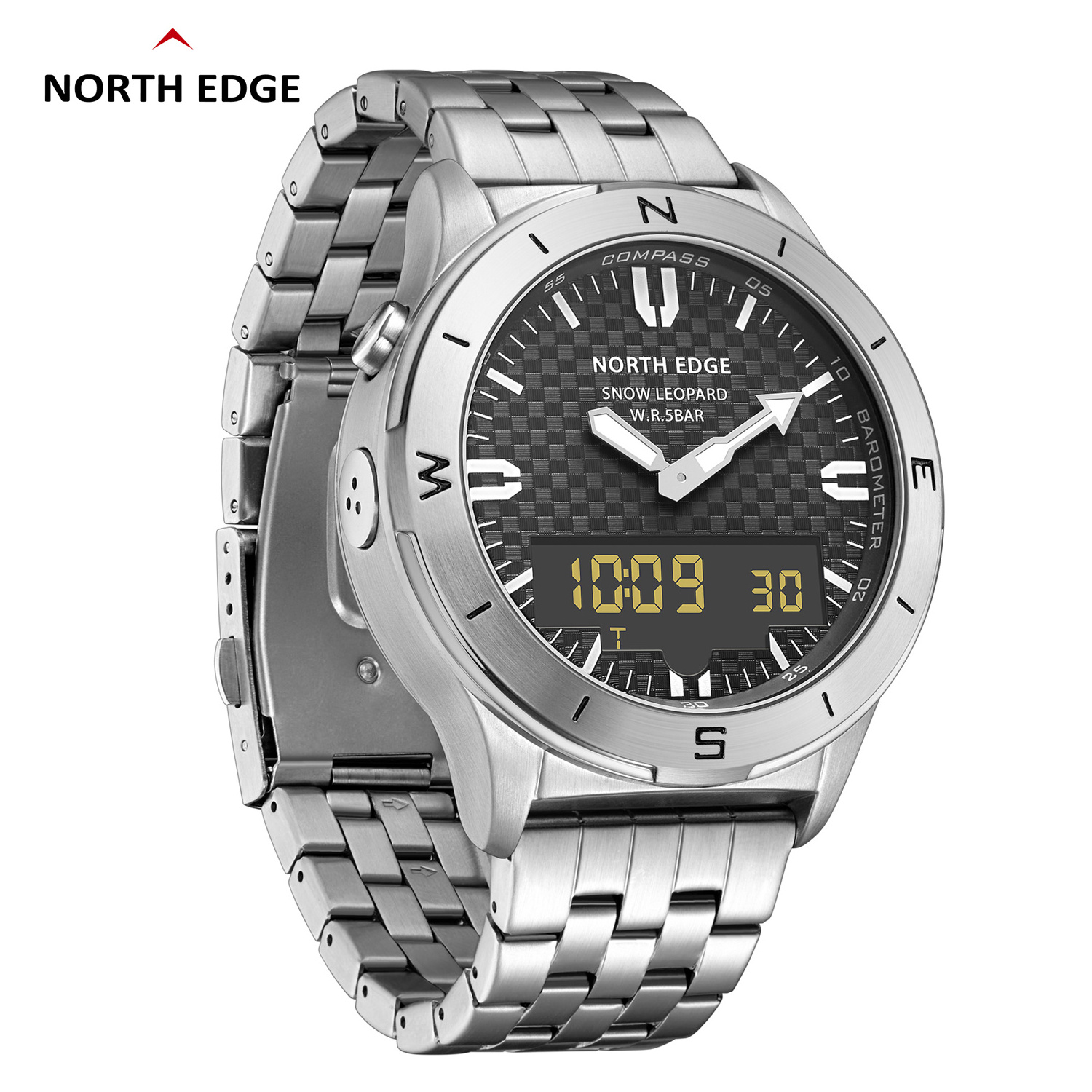 NORTH EDGE Men's Sports Digital Watches Business Luxury Watch For Men Waterproof 50M Altimeter Barometer Compass Luminous Clock