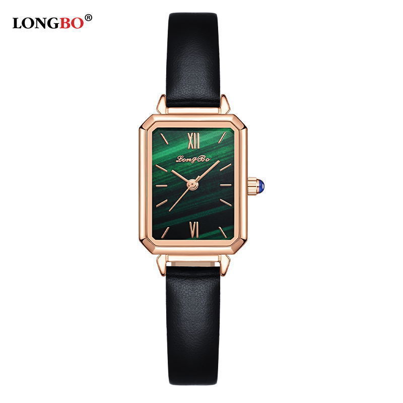 Fashion Green Dial Women Quartz Watch with Stainless Steel / Leather Strap Luxury Ladies Analog Wristwatch