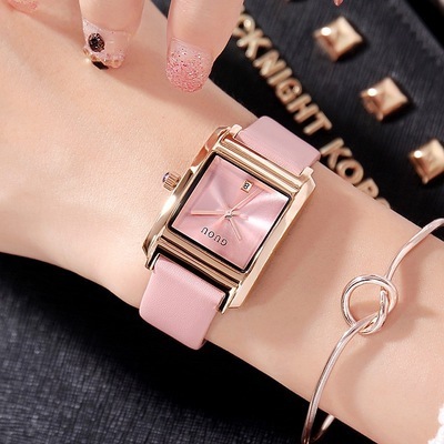 GUOU Women Watches 8089 New Hot Square Quartz Leather Watch Woman Fashion Elegant Women Dress Bracelet Relogio Feminino