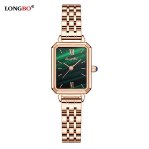 Fashion Green Dial Women Quartz Watch with Stainless Steel / Leather Strap Luxury Ladies Analog Wristwatch