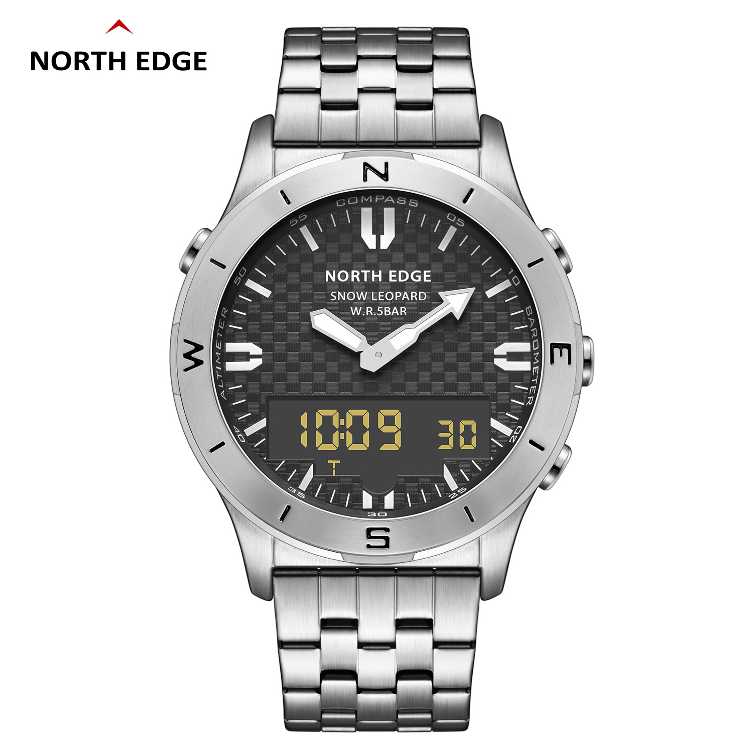 NORTH EDGE Men's Sports Digital Watches Business Luxury Watch For Men Waterproof 50M Altimeter Barometer Compass Luminous Clock