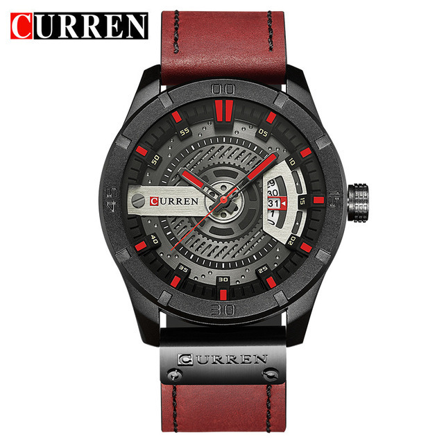 CURREN  8301 Luxury Brand Watches Men Wrist  Sports Quartz Date Clock Man Casual Leather WristWatch Relogio