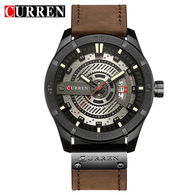 CURREN  8301 Luxury Brand Watches Men Wrist  Sports Quartz Date Clock Man Casual Leather WristWatch Relogio