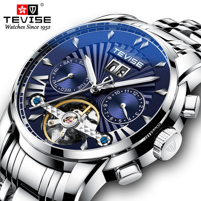 TEVISE Watch T9005F Casual Business Full Steel Watches Men Wrist Luxury Male Automatic Mechanical Wristwatches Relogio Masculino