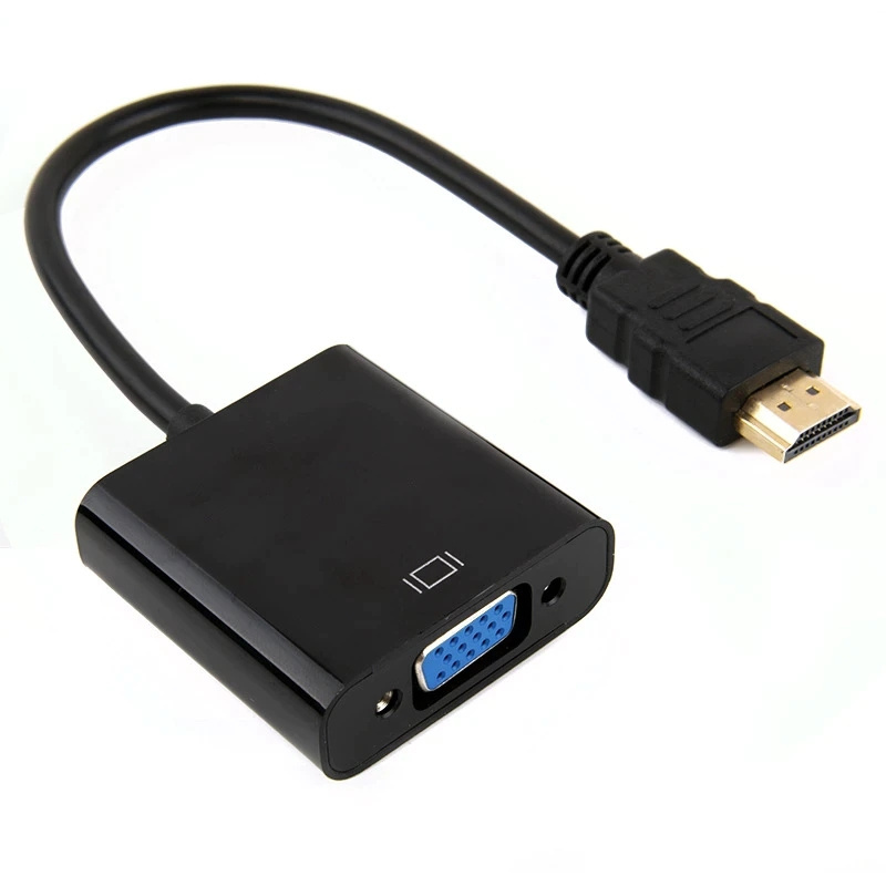 Shenzhen Factory Price 1080P Active for HDMI to VGA converter with audio port adapter cable for PC display TV Project