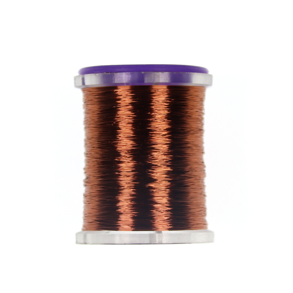 0.1mm Super Fine Spooled Fly Tying Copper Wire Round Metal Thread for Larve Nymph Midge Streamer Flies Tying