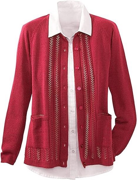 Ultrasoft Women's Classic Button-Front Knit Cardigan - Sweater Long Sleeves Patch Pockets 2023