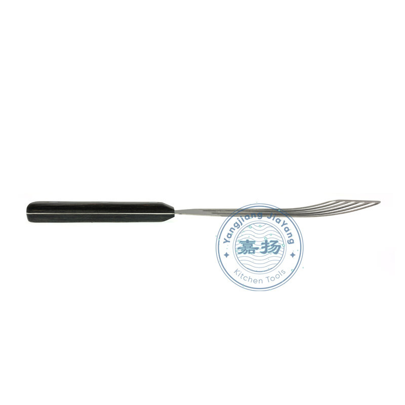 (ALWH-A001)Fish Spatula Solid pakka Wood Handle stainless steel offset Slotted Turner Fish Spatula with a curved angle for chefs