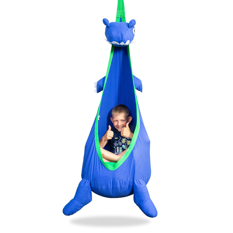 Outdoor dinosaur shape swing hanging chair indoor kids hanging chair