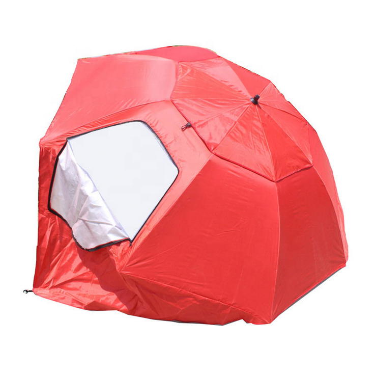 Portable UPF Extra Large Space 3-4 Person Fishing Umbrella 8 feet Sun Shelter Beach Umbrella Sun Outdoor Tent Heavy Duty