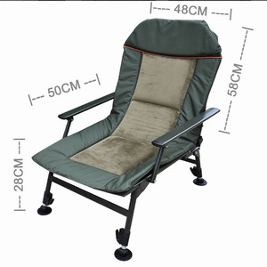 Folding Aluminum Fishing Chair Outdoor Camping Padded Recliner