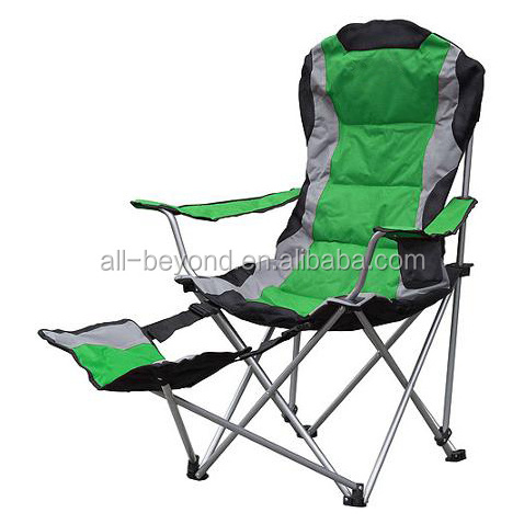 Outdoor Portable Iron Tube Double Layers Foam Padded Folding Camping Chair with Footrest (RBC-5404)