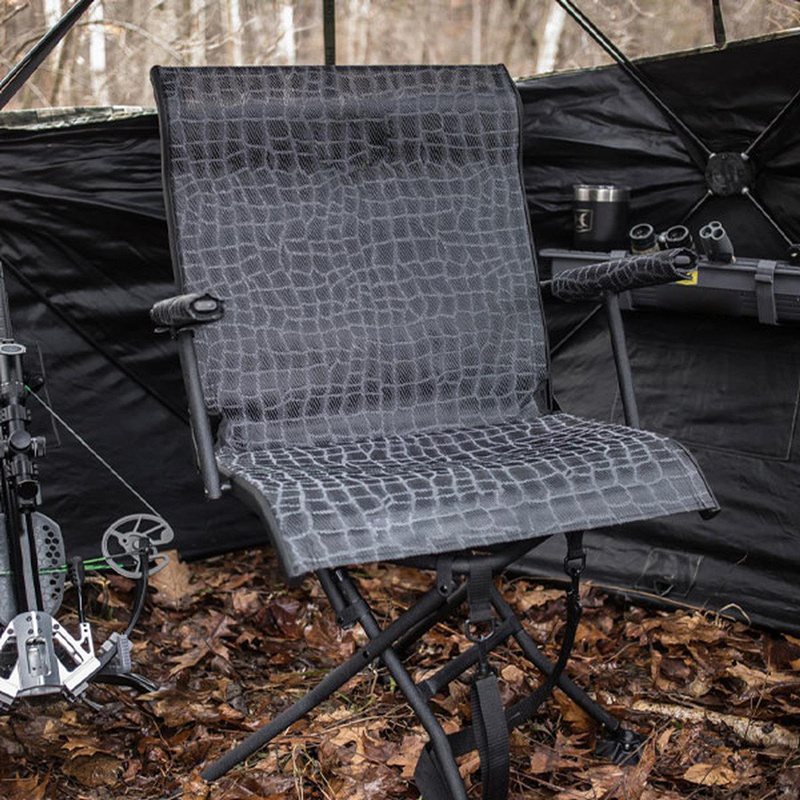 Folding Steel Hunting Blind Chair Stealth Spin Fishing Recliner Chair