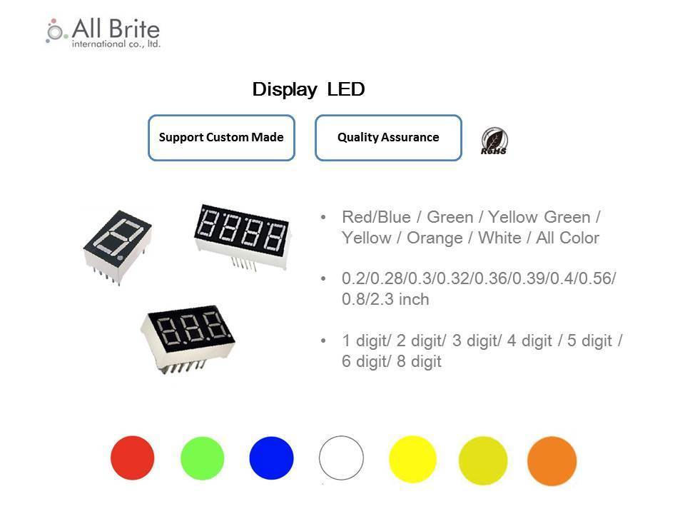 Good quality 0.2/ 0.28/ 0.3/ 0.4/ 0.56/ 0.8 inch 1/2/3/4/5/6 digits 7 segment led display