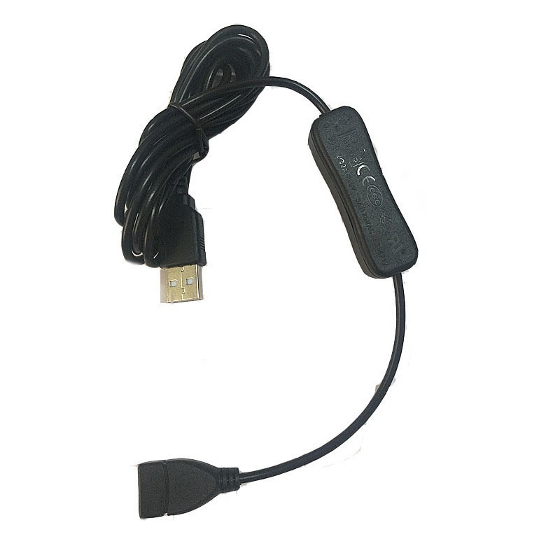 Factory Supply USB A Male to A Female Cable with On/Off Switch USB 2.0 Extension Cable Cord for LED Fan Lamp