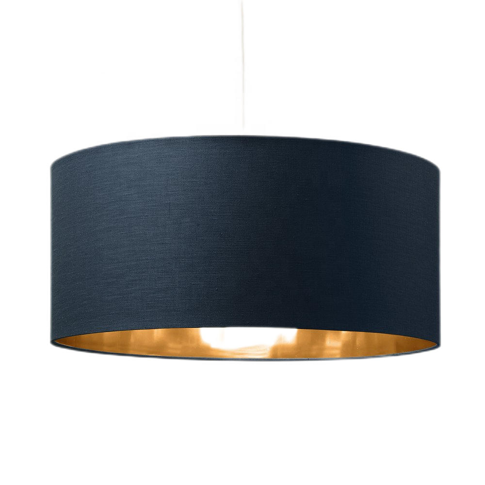 Modern Large Cylinder Ceiling Light TC Linen Fabric Drum Lamp Shade Pendant Lamp Decorative Hanging Light