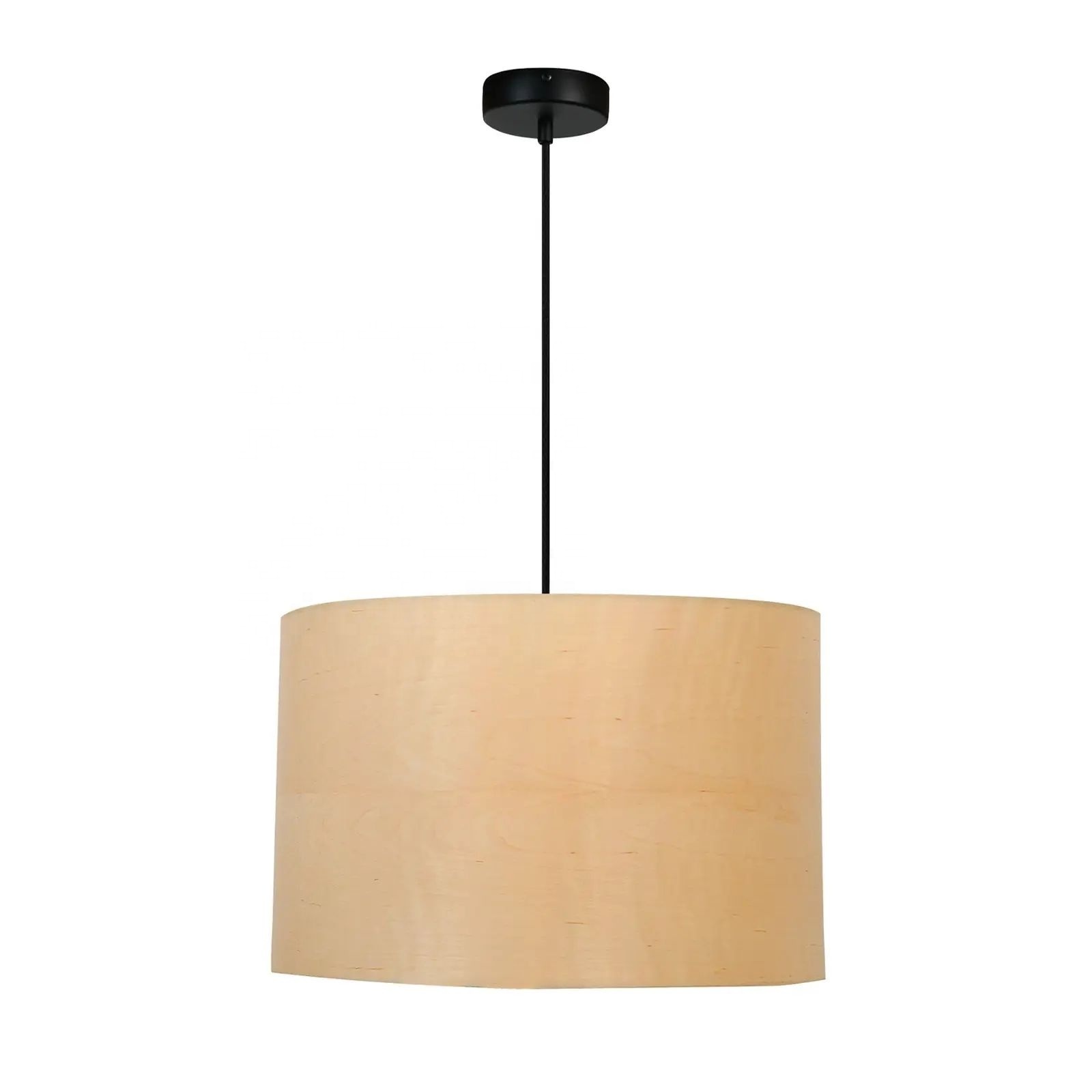 Modern Handmade Cylinder Natural Wood Veneer Pendant Lamp Alder Wood Lampshade for Indoor hanging Light Decoration