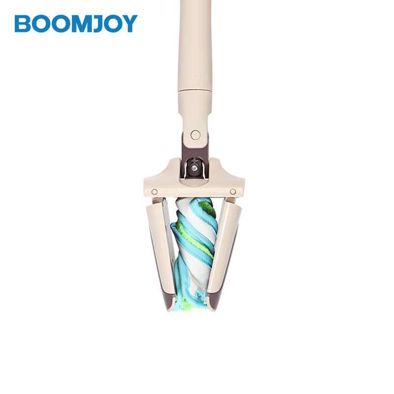 BOOMJOY Floor Cleaning Type X Shape Microfiber Hands Free Twist Mop