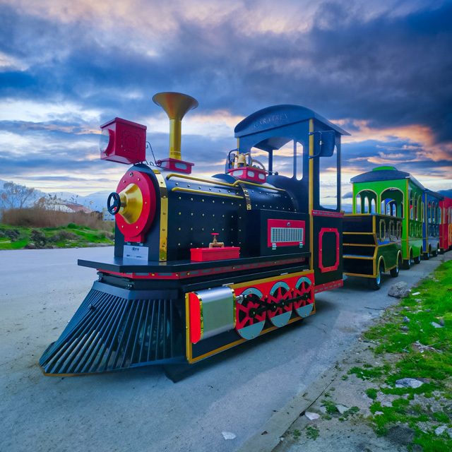 Electric Trackless Train Maxi Model Amusement Park Sightseeing Kids and Adults Train Direct Factory Sale