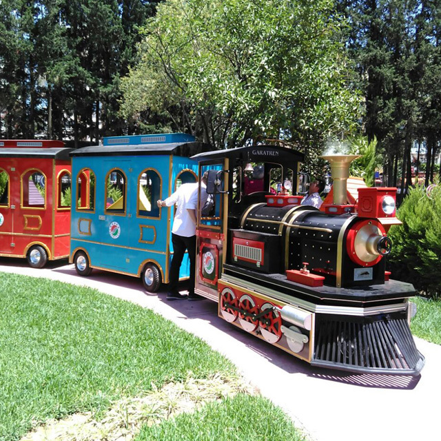 Electric Trackless Train Maxi Model Amusement Park Sightseeing Kids and Adults Train Direct Factory Sale