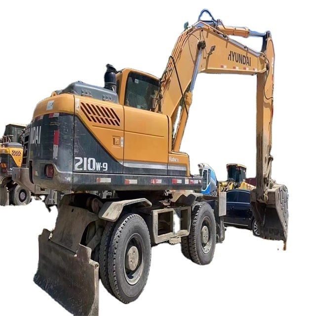 Used Wheel excavator Hyundai R210W-9 R210W-7 rotex tire excavator with good condition for sale