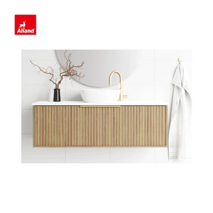 Allandcabinets European Style Wood Veneer Washroom Bathroom Cabinet Sets Furniture Wall Mounted