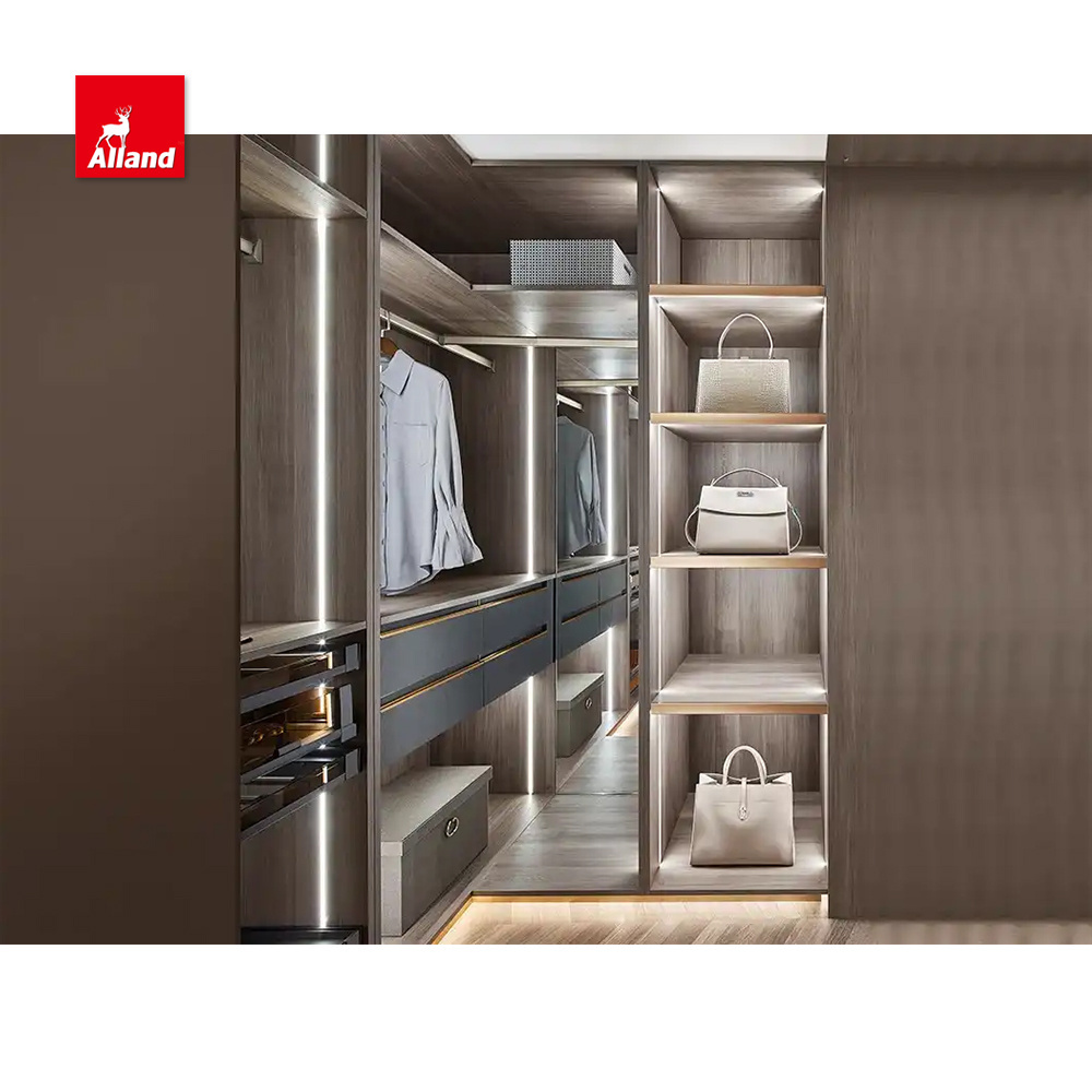 AllandCabinet Modern Style Different Designs High Quality Fully Customized Free Standing Wardrobe