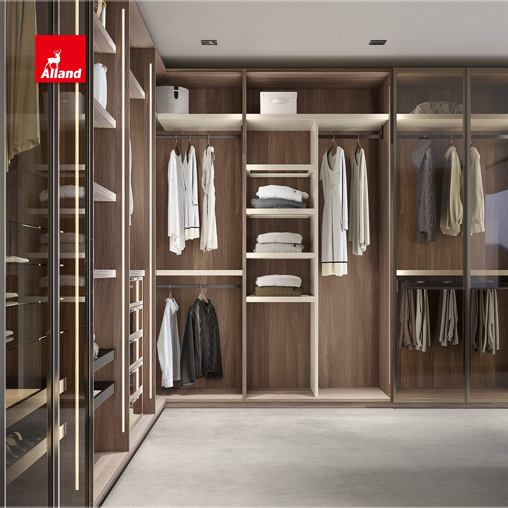 AllandCabinet Modern Style Different Designs High Quality Fully Customized Free Standing Wardrobe