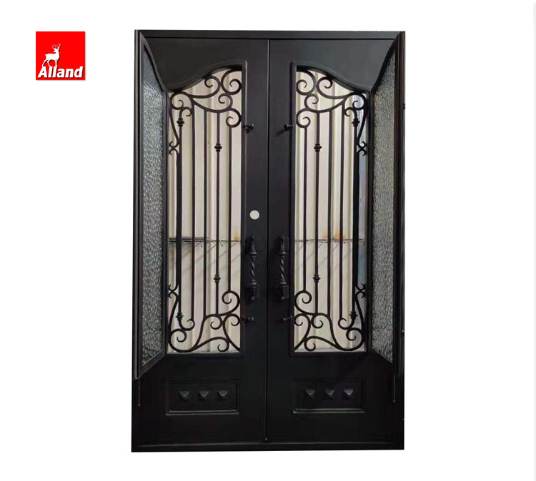 Hot Sale Professional Lower Price Elegant Tall Thermally Broken Wrought Iron Security Door For Living Room