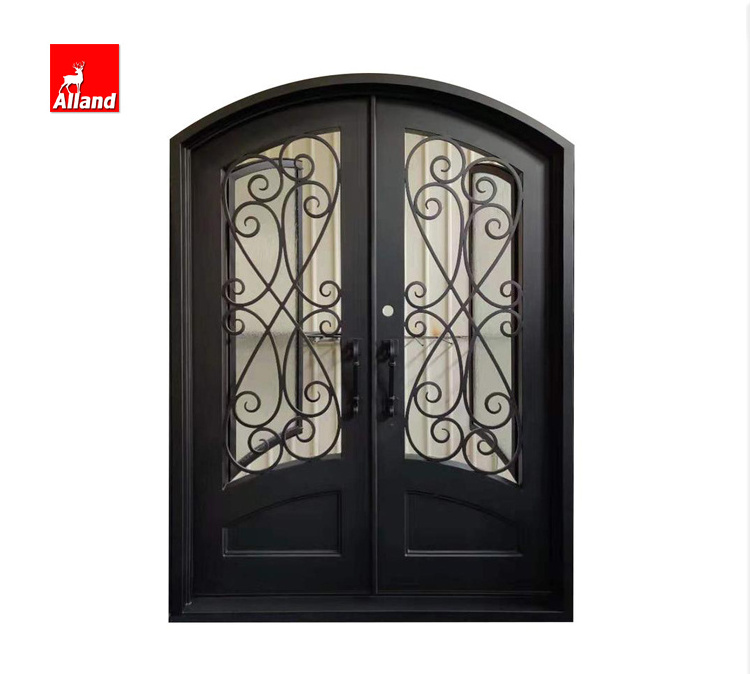 Hot Sale Professional Lower Price Elegant Tall Thermally Broken Wrought Iron Security Door For Living Room