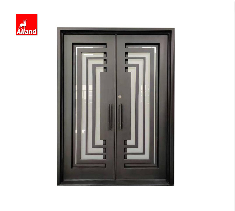 Hot Sale Professional Lower Price Elegant Tall Thermally Broken Wrought Iron Security Door For Living Room