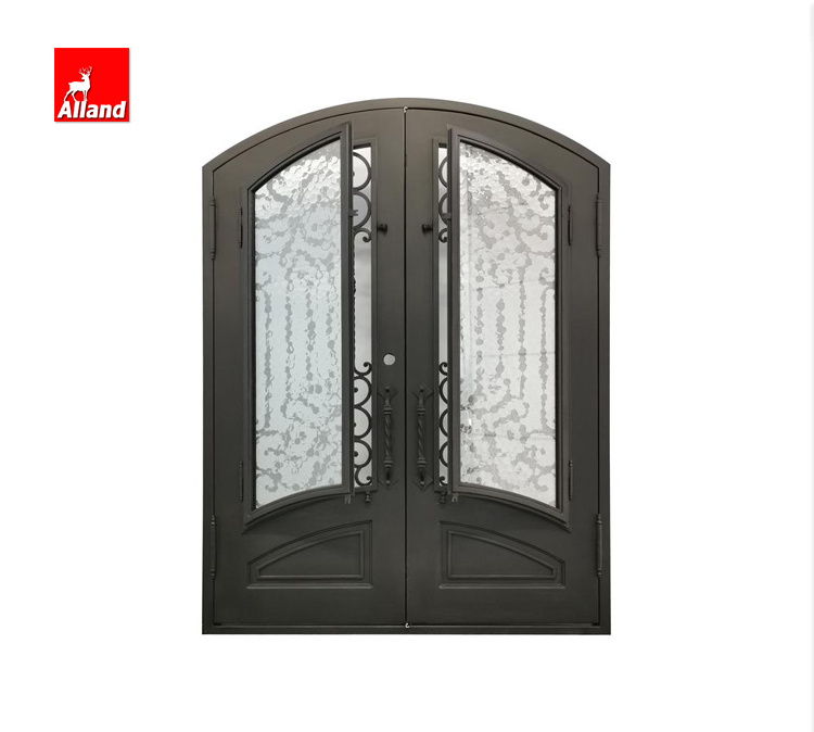 Hot Sale Professional Lower Price Elegant Tall Thermally Broken Wrought Iron Security Door For Living Room