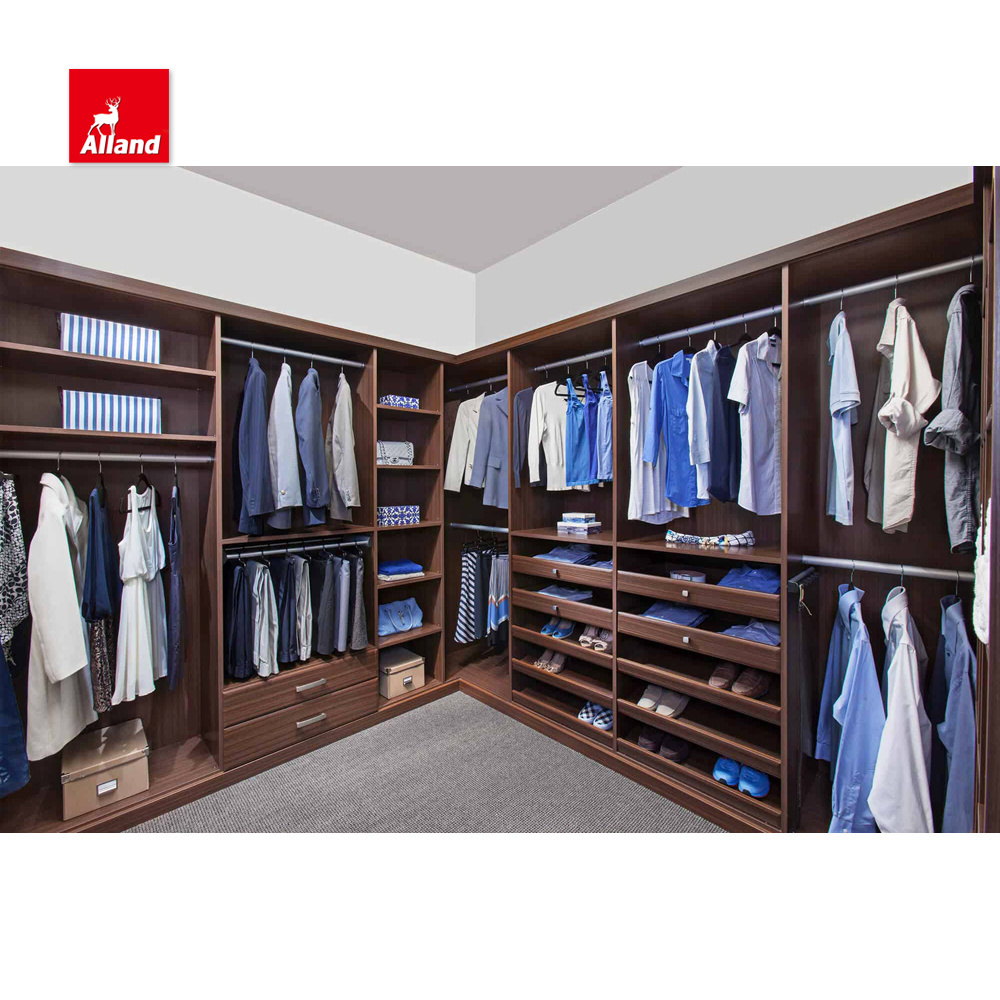 Allandcabinets Luxury Design Solid Wood Walk-in Wardrobes Reach-in Wooden Closets Top Quality