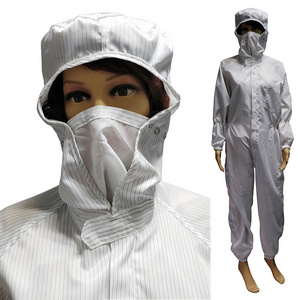 Cleanroom 5MM Stripe Jumpsuit ESD Suit Anti-static Coverall Cleanroom Suit