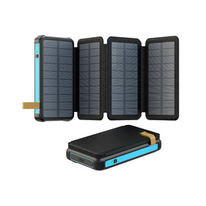 Type-C USB port mobile power bank foldable solar panel power bank portable 25000mah solar power bank outdoor camping