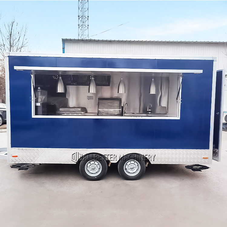 Concession Trailer New Vending Food Truck Trailer 2022 Enclosed 8.5 X16 Customised Galvanized Sheet Mobile Food Kitchen Cart