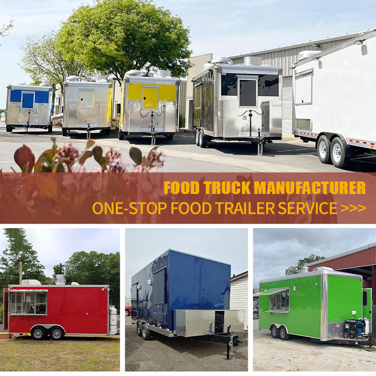 Top Selling Well Food Trailer Double Layer Mobile Food Cart Stainless Steel Concession Trailer Street Mobile Food Trucks