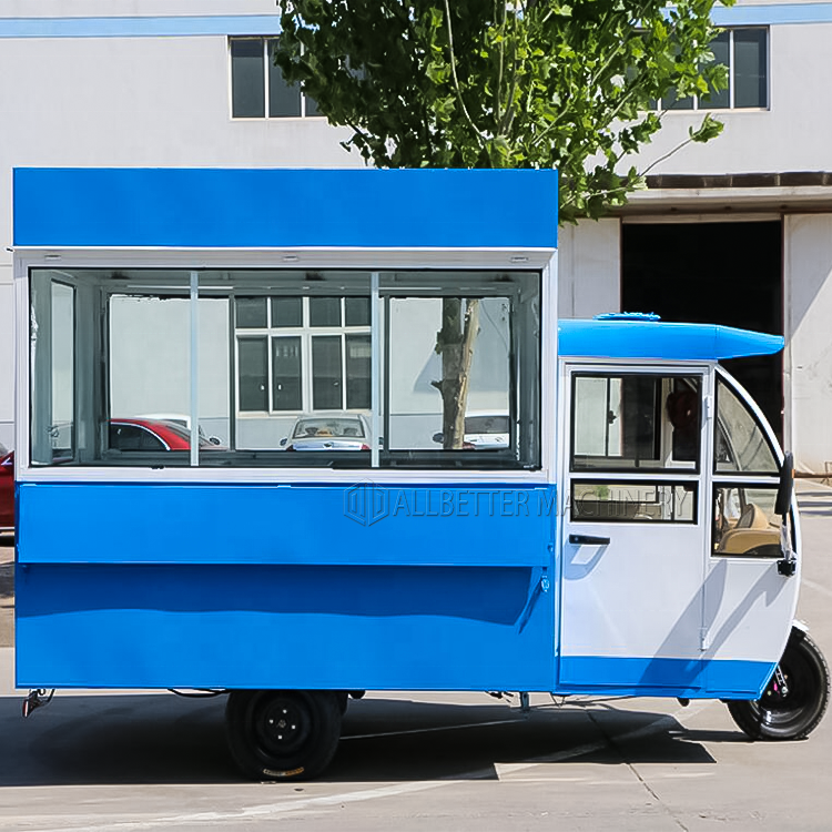 High Quality Cheap Ice Cream Car Electric Tricycle Coffee Van Hot Dog Truck Street Food Bike Food Cart with Wheels