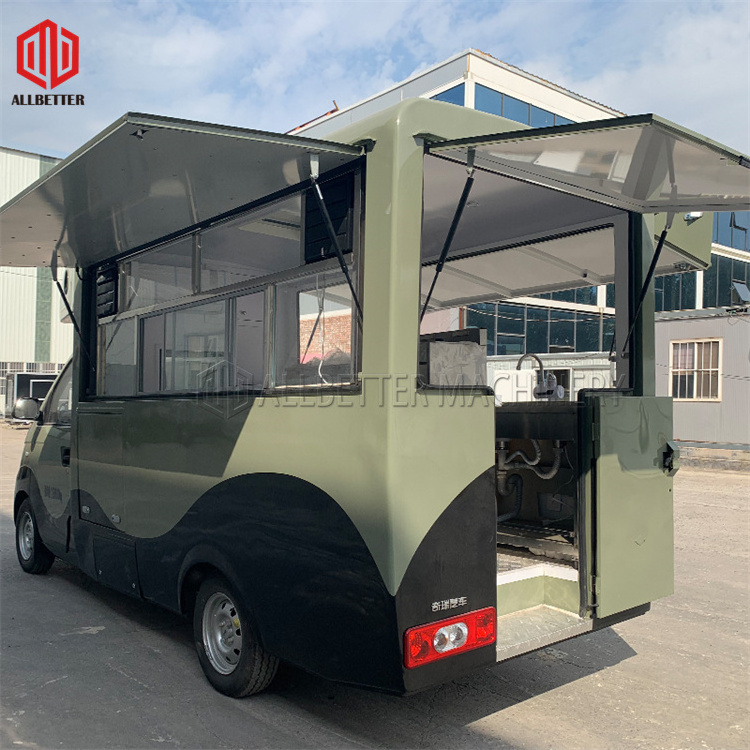 New Design Food Kiosk Mobile Car Coffee Truck Food Van Big Bakery Bus Hot Dog Ice Cream Cart Gasoline Food Truck Vintage