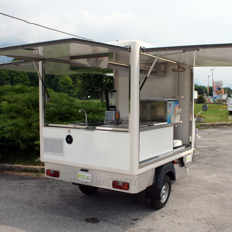 Street Food Tricycle Catering Van Electric Tuk Tuk Hot Dog Cart Ice Cream Truck Customised Galvanized Sheet Fruit Carts